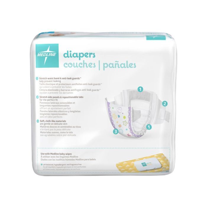 Medline Disposable Baby Diapers